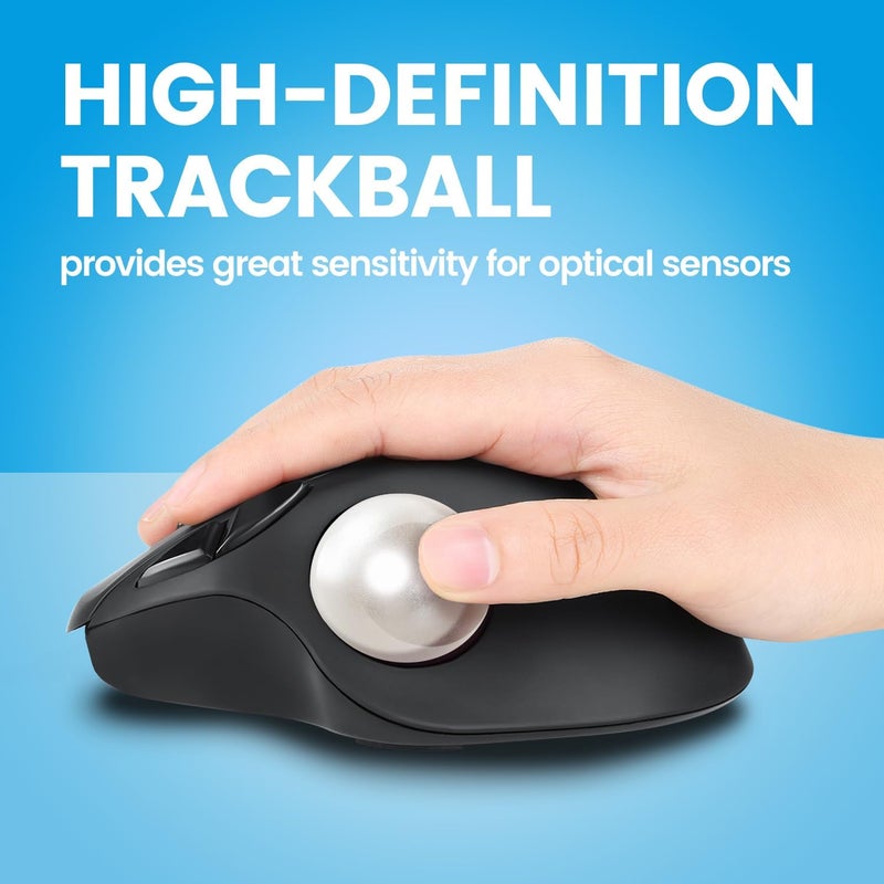 Perixx PERIPRO-303 GWH Small Trackball - 1.34 Inches Replacement Ball for PERIMICE and M570 - Glossy White - Image 4